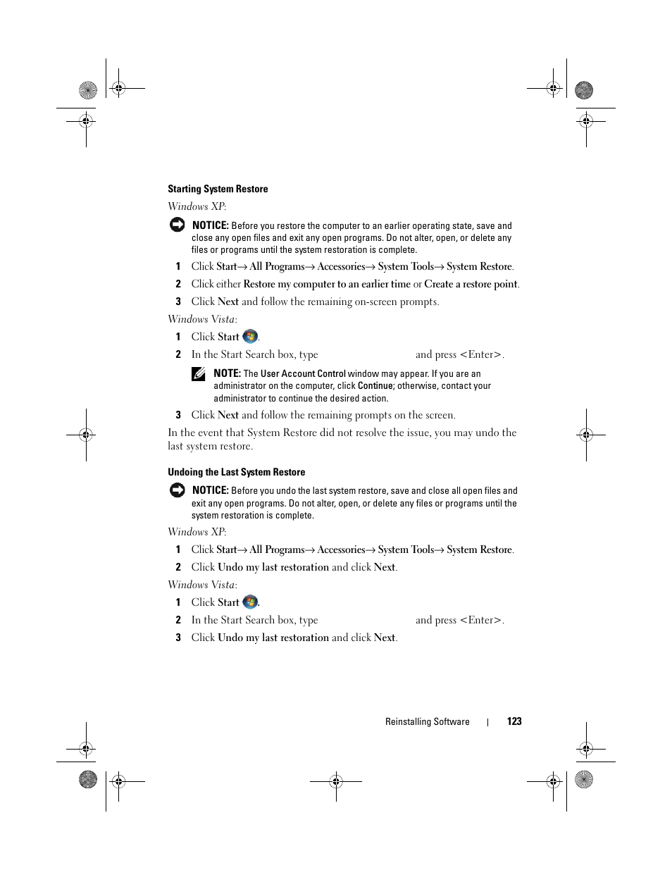 Dell XPS 630i (Early 2008) User Manual | Page 123 / 168