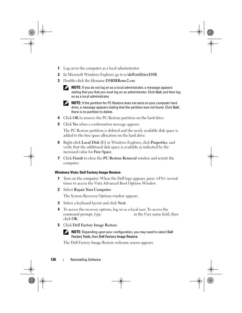 Dell XPS 630i (Early 2008) User Manual | Page 126 / 168