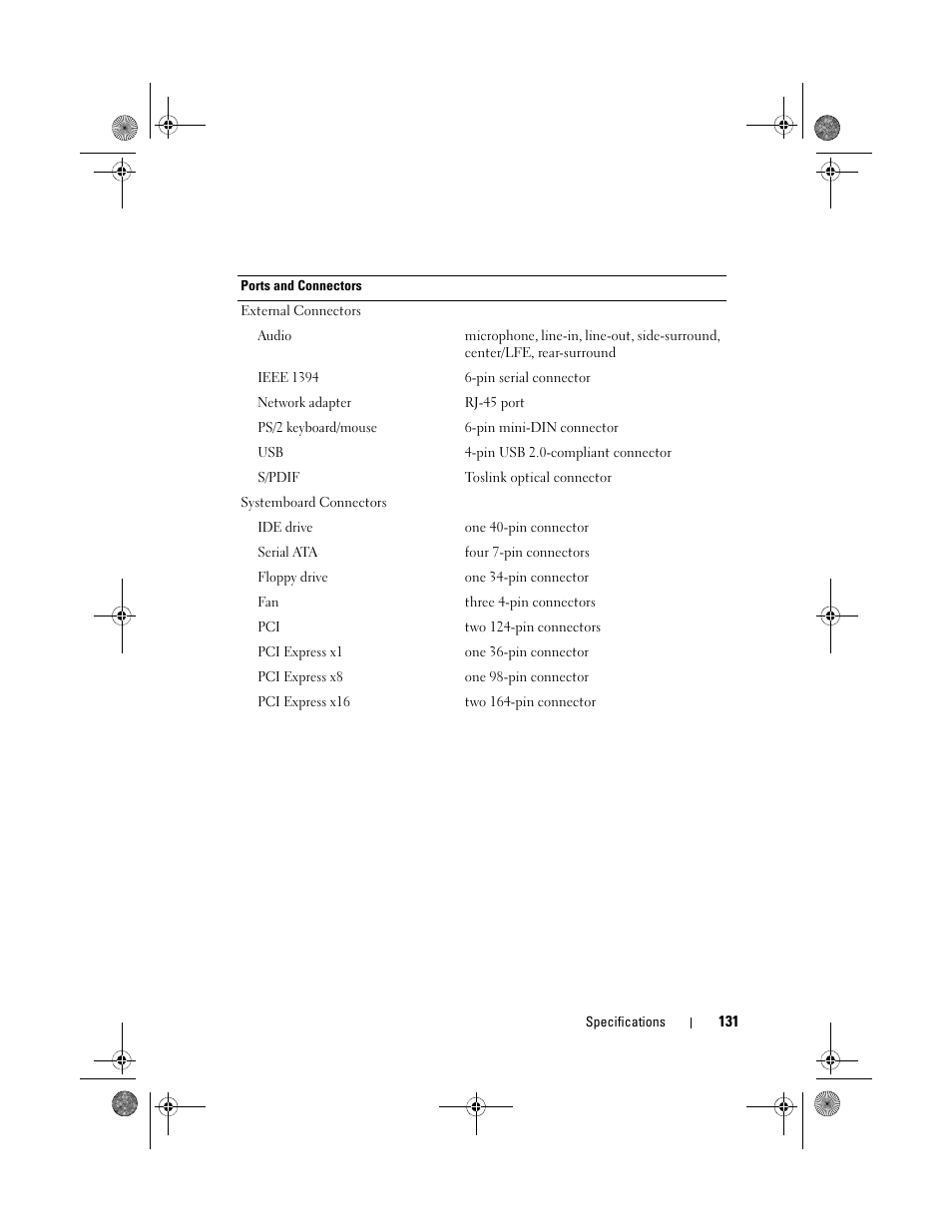 Dell XPS 630i (Early 2008) User Manual | Page 131 / 168