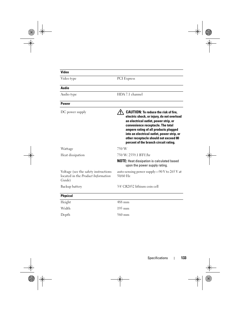 Dell XPS 630i (Early 2008) User Manual | Page 133 / 168