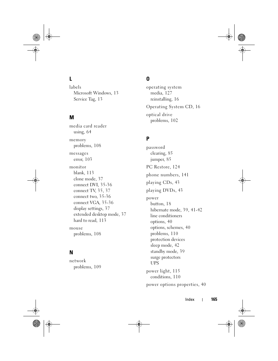 Dell XPS 630i (Early 2008) User Manual | Page 165 / 168