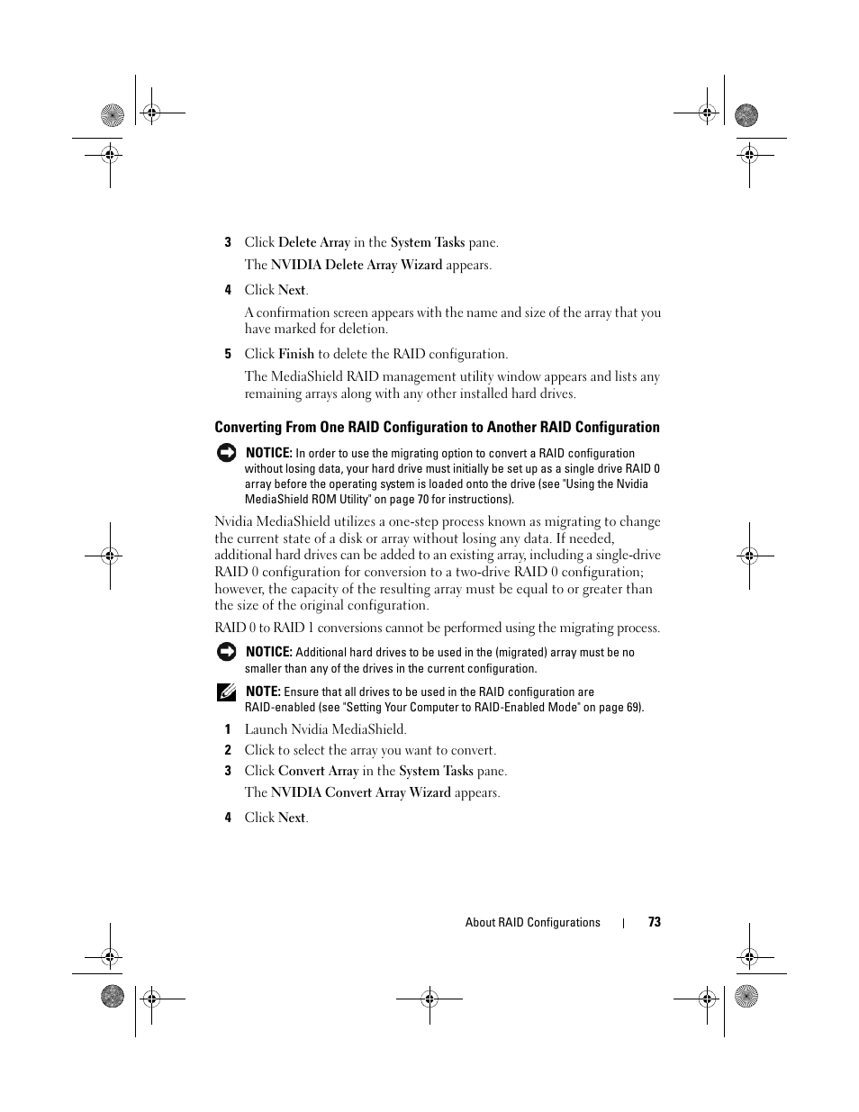 Dell XPS 630i (Early 2008) User Manual | Page 73 / 168