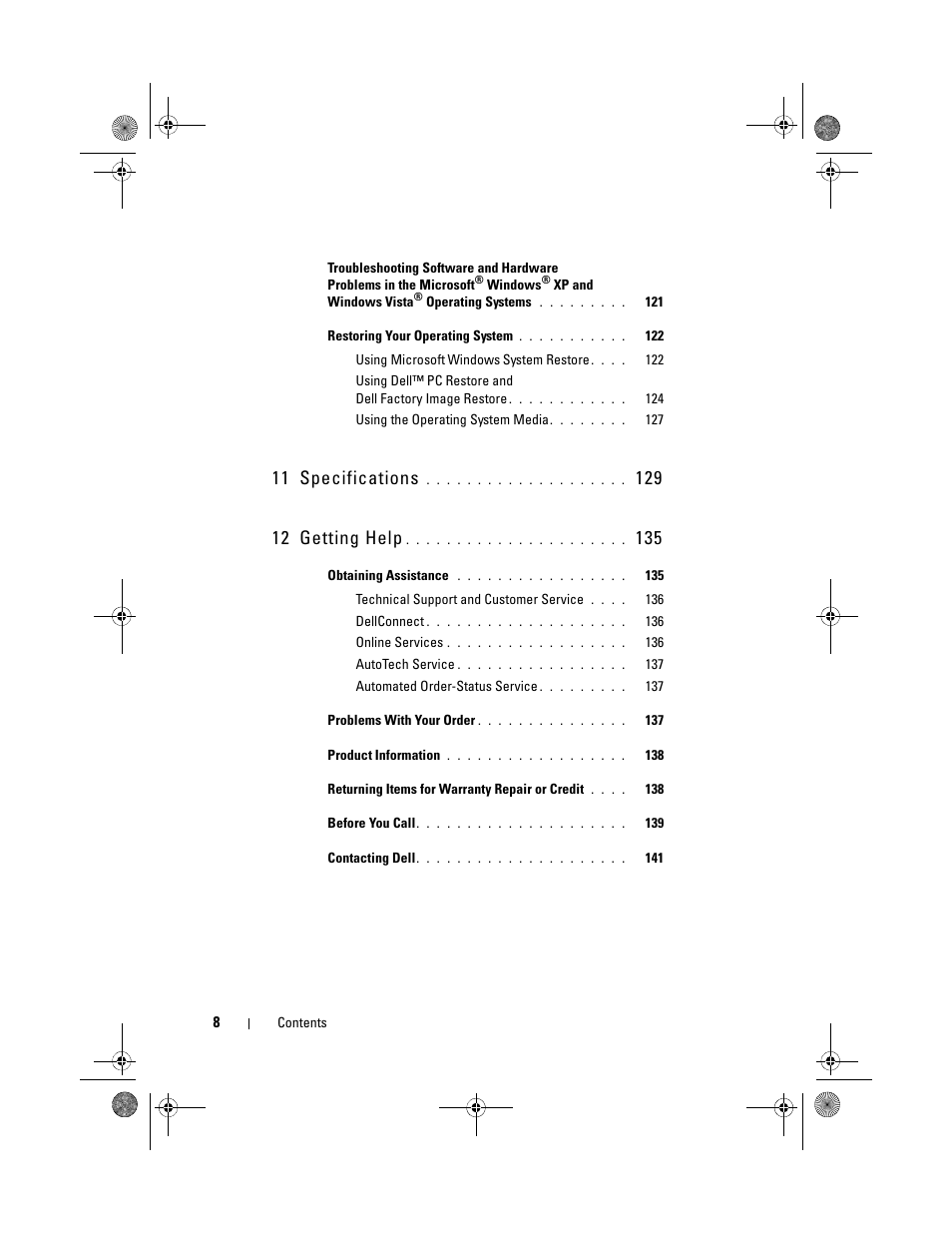 11 specifications | Dell XPS 630i (Early 2008) User Manual | Page 8 / 168