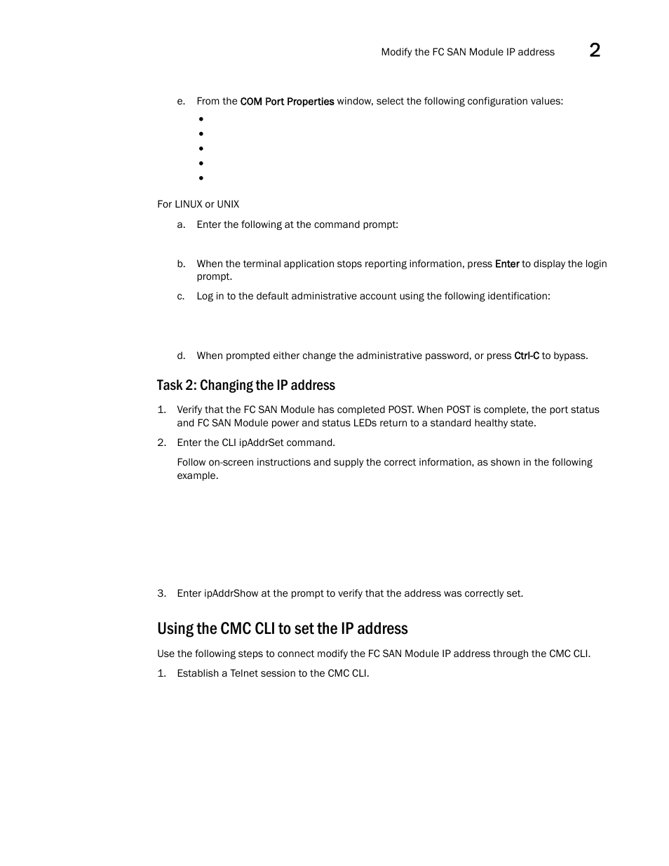 Task 2: changing the ip address, Using the cmc cli to set the ip address | Dell POWEREDGE M1000E User Manual | Page 17 / 42