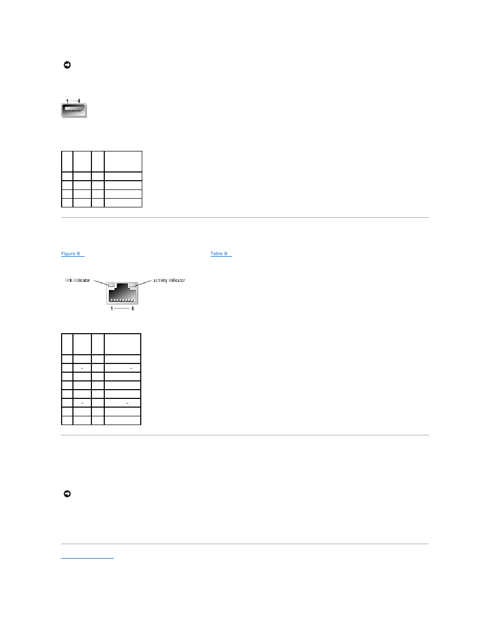 Integrated nic connectors, Network cable requirements, Diskette drives and optical drives | Figure b, Table b | Dell PowerEdge 2800 User Manual | Page 10 / 84