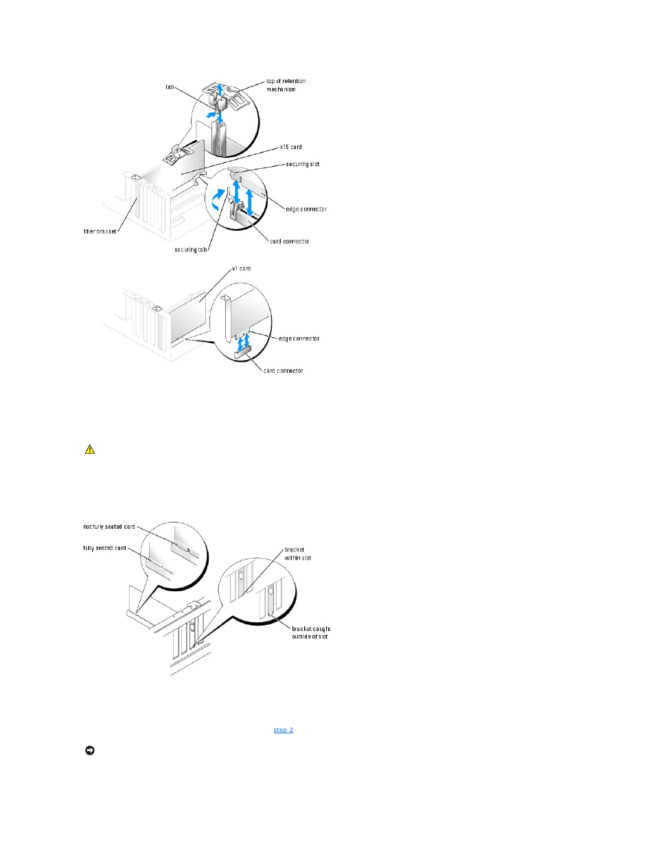 Slot opening. then continue with, Step 4 | Dell Dimension 4700 User Manual | Page 16 / 50