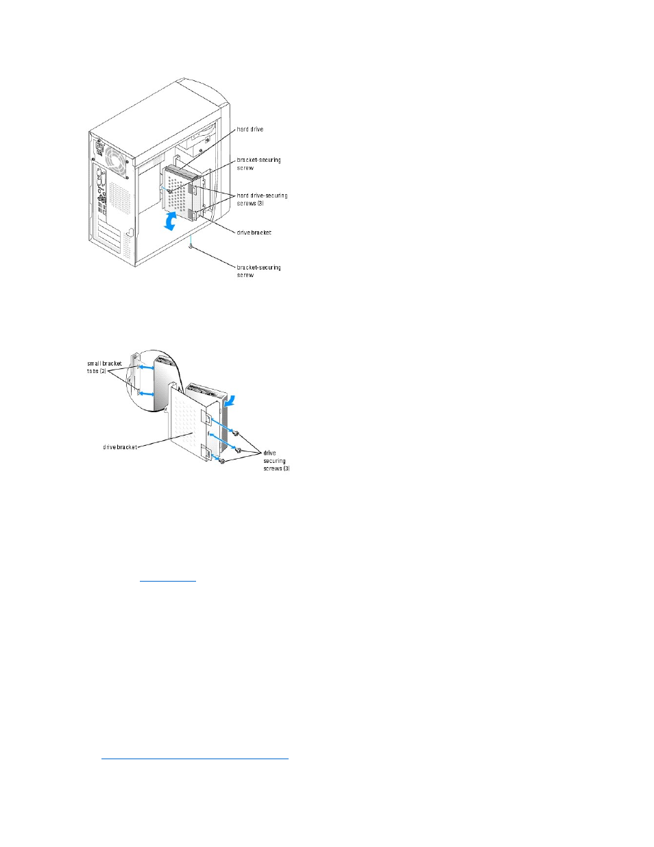Installing a hard drive | Dell Dimension 4700 User Manual | Page 21 / 50