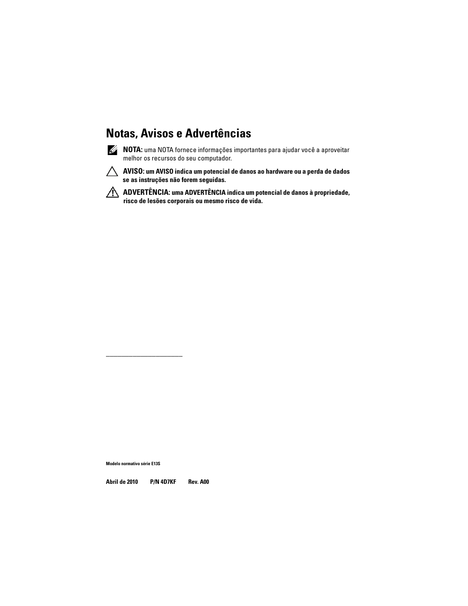 Notas, avisos e advertências | Dell PowerVault DL2200 CommVault User Manual | Page 28 / 54