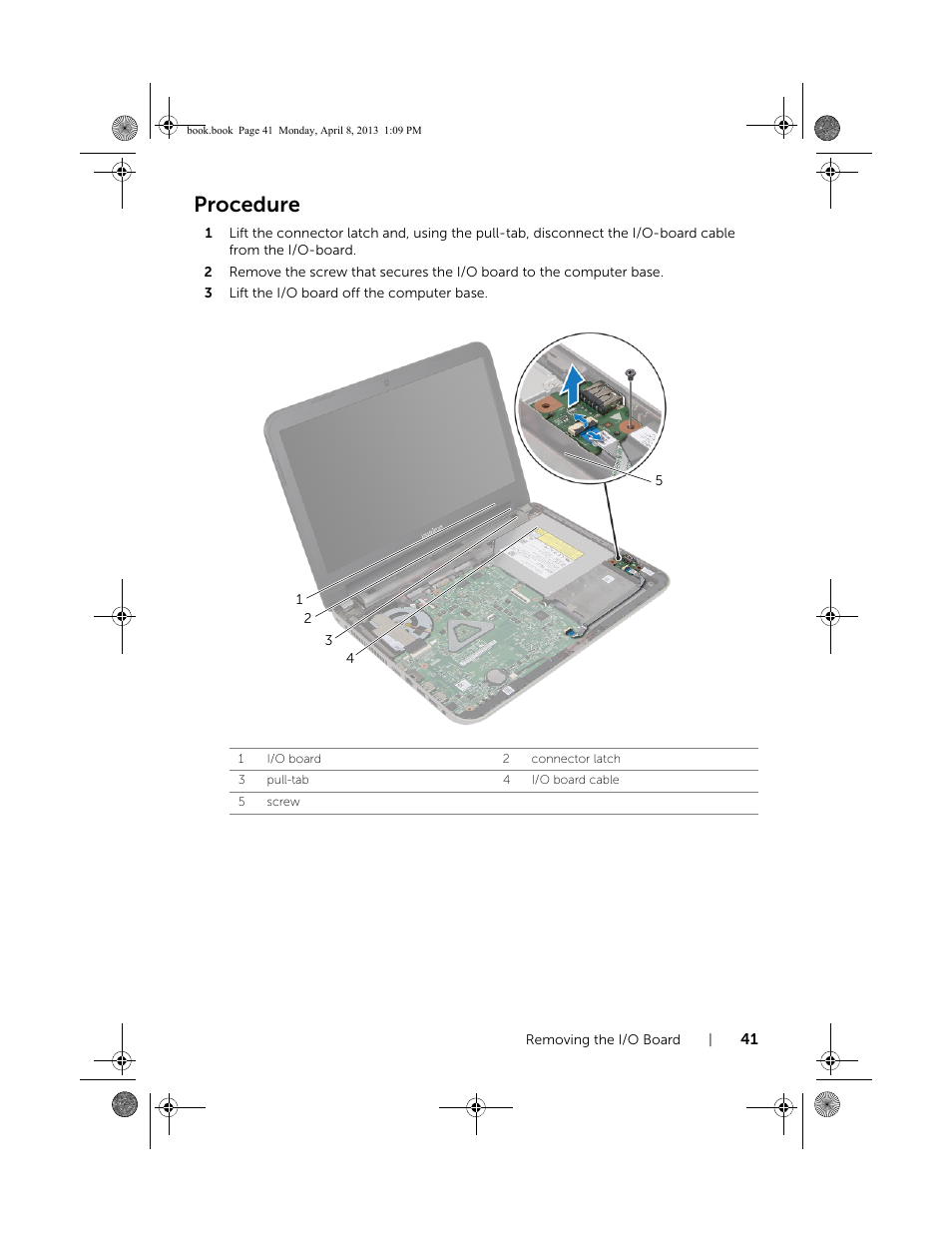 Procedure | Dell Inspiron 14 (3437, Mid 2013) User Manual | Page 41 / 73