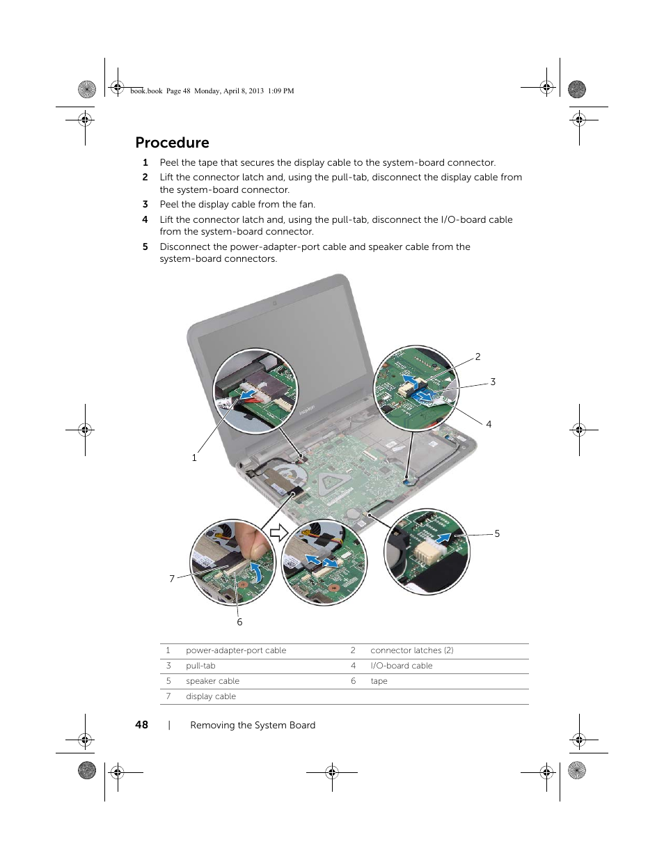 Procedure | Dell Inspiron 14 (3437, Mid 2013) User Manual | Page 48 / 73