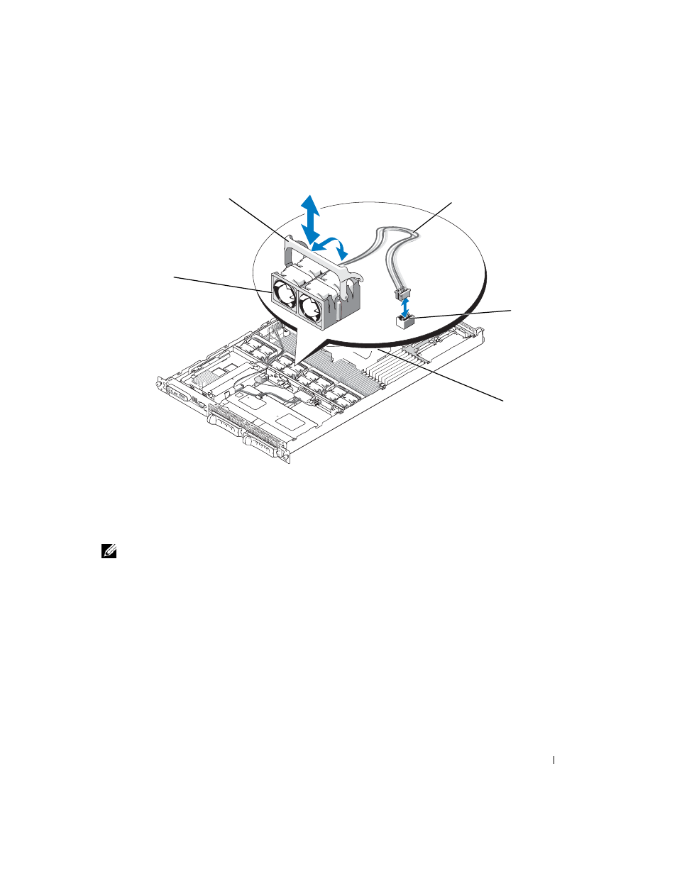 Replacing a cooling fan module | Dell POWEREDGE 1950 User Manual | Page 49 / 160