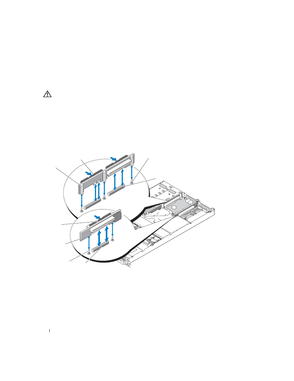 Expansion-card riser, Removing an expansion-card riser | Dell POWEREDGE 1950 User Manual | Page 82 / 160