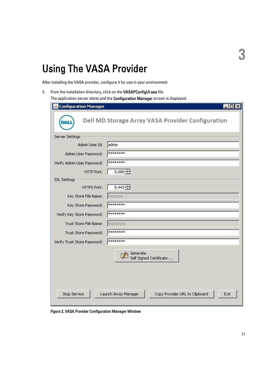 Using the vasa provider, 3 using the vasa provider | Dell PowerVault MD3820f User Manual | Page 11 / 21