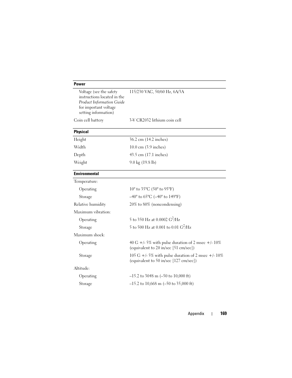 Dell Vostro 200 (Mid 2007) User Manual | Page 169 / 210