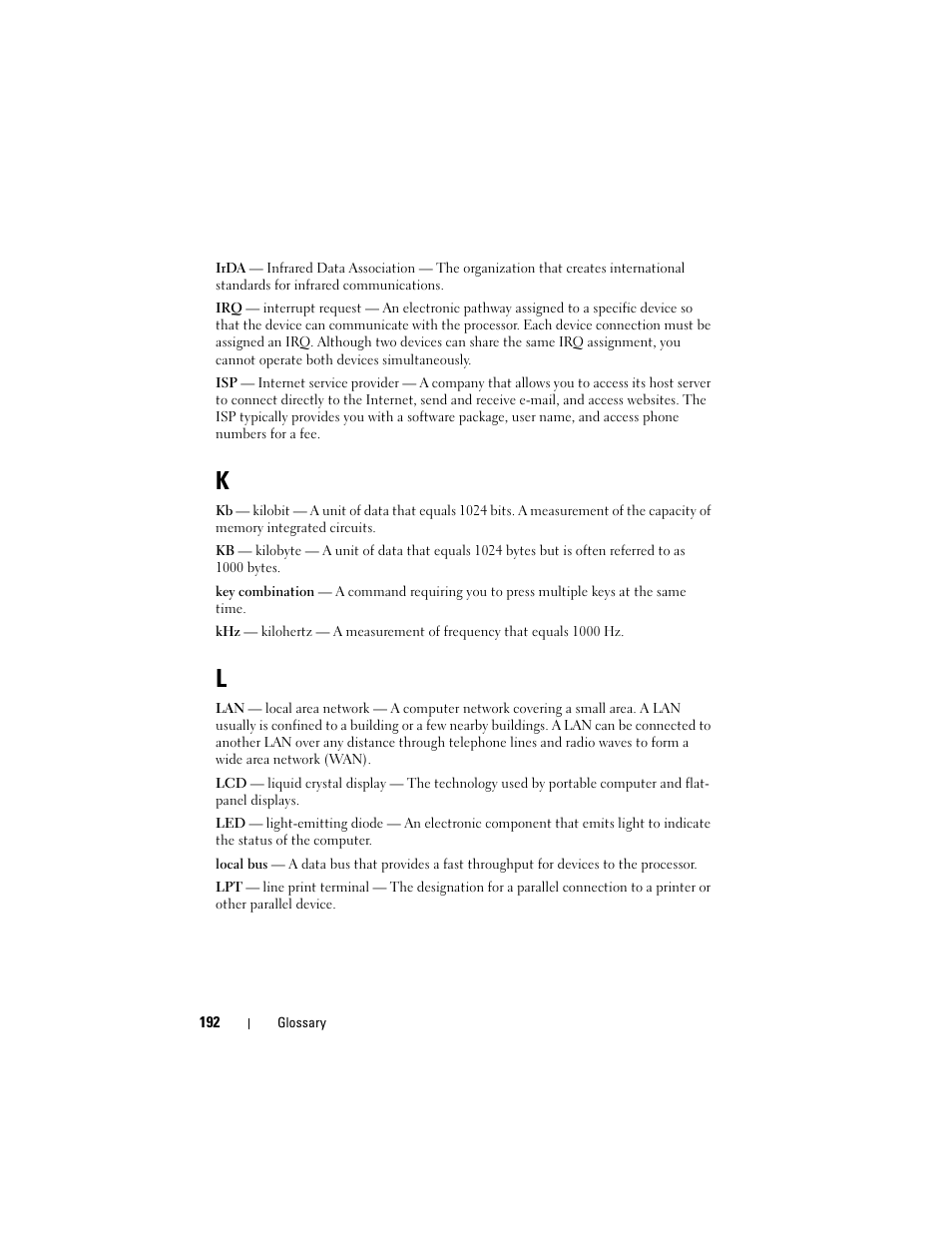 Dell Vostro 200 (Mid 2007) User Manual | Page 192 / 210