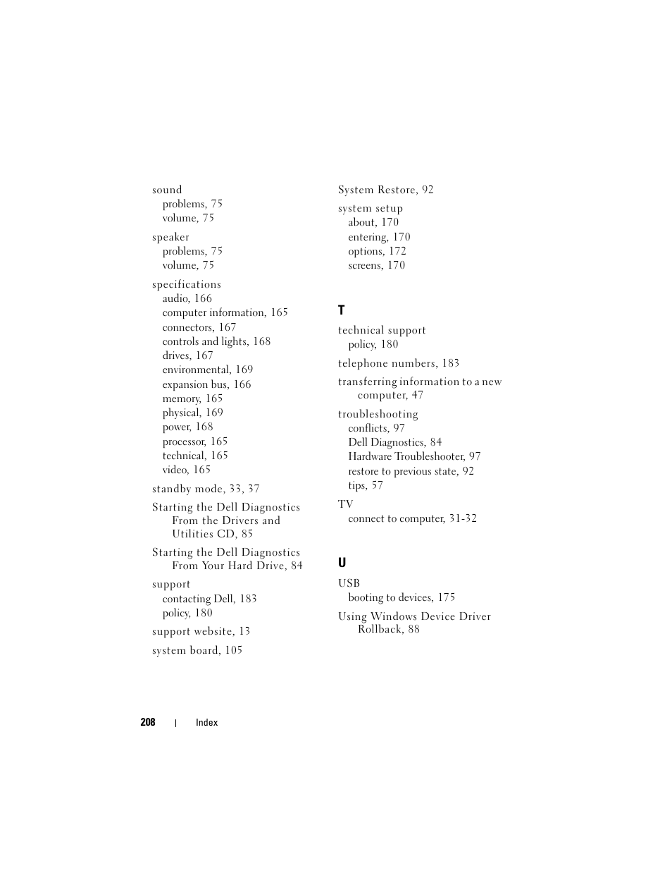 Dell Vostro 200 (Mid 2007) User Manual | Page 208 / 210