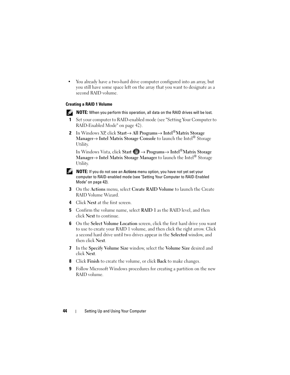 Dell Vostro 200 (Mid 2007) User Manual | Page 44 / 210