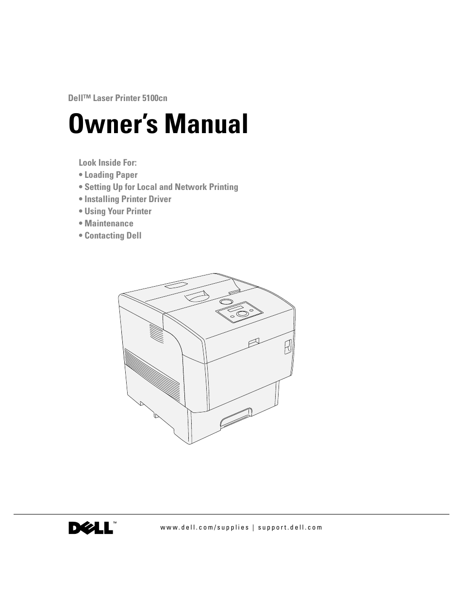 Dell 5100cn Color Laser Printer User Manual | 98 pages