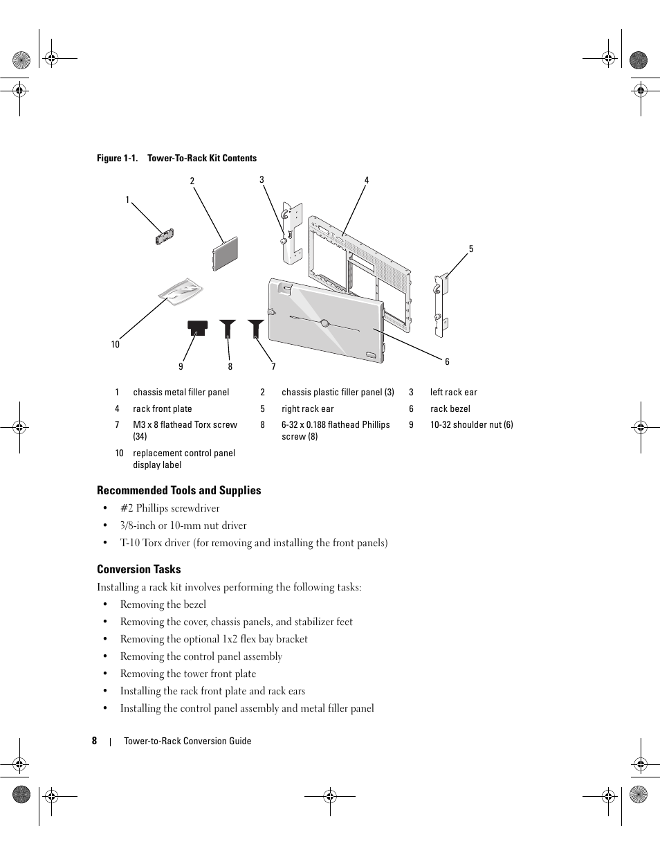 Recommended tools and supplies, Conversion tasks | Dell PowerEdge 2900 User Manual | Page 10 / 26