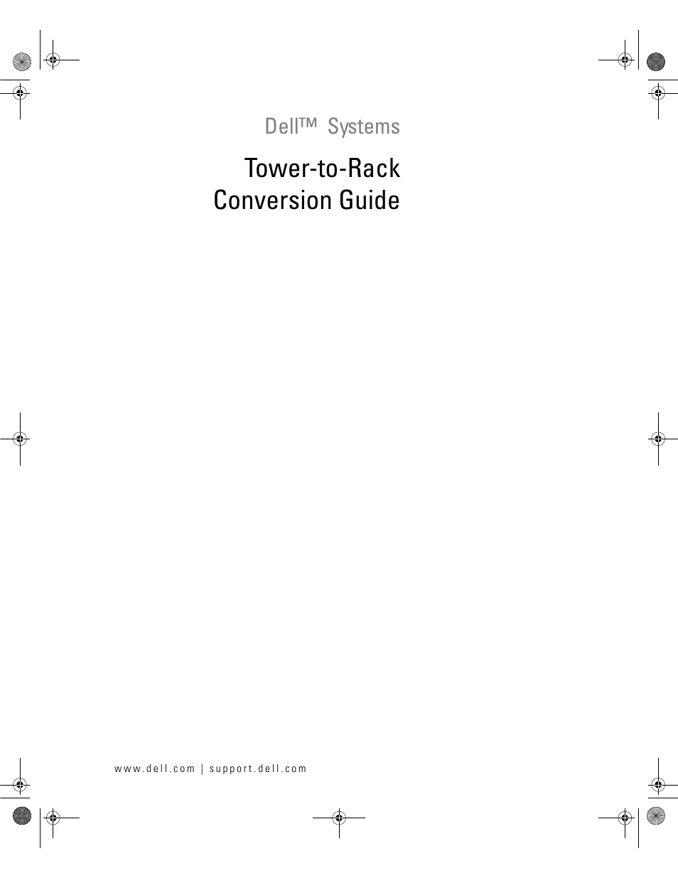 Tower-to-rack conversion guide, Dell™ systems | Dell PowerEdge 2900 User Manual | Page 3 / 26