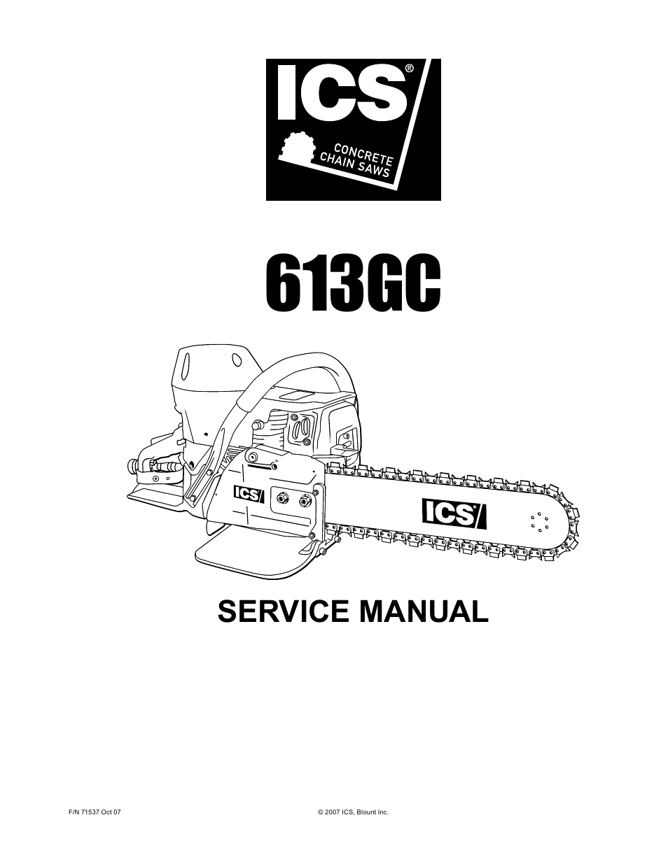 Blount ICS 613GC User Manual | 84 pages