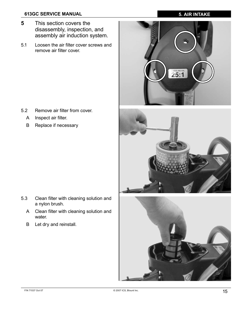 Blount ICS 613GC User Manual | Page 17 / 84