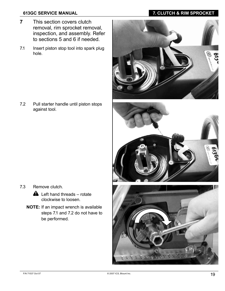 Blount ICS 613GC User Manual | Page 21 / 84