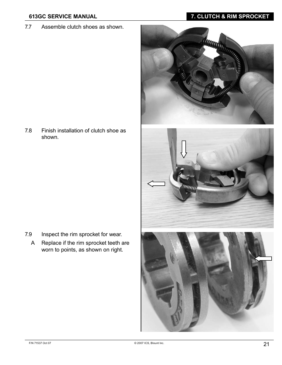 Blount ICS 613GC User Manual | Page 23 / 84