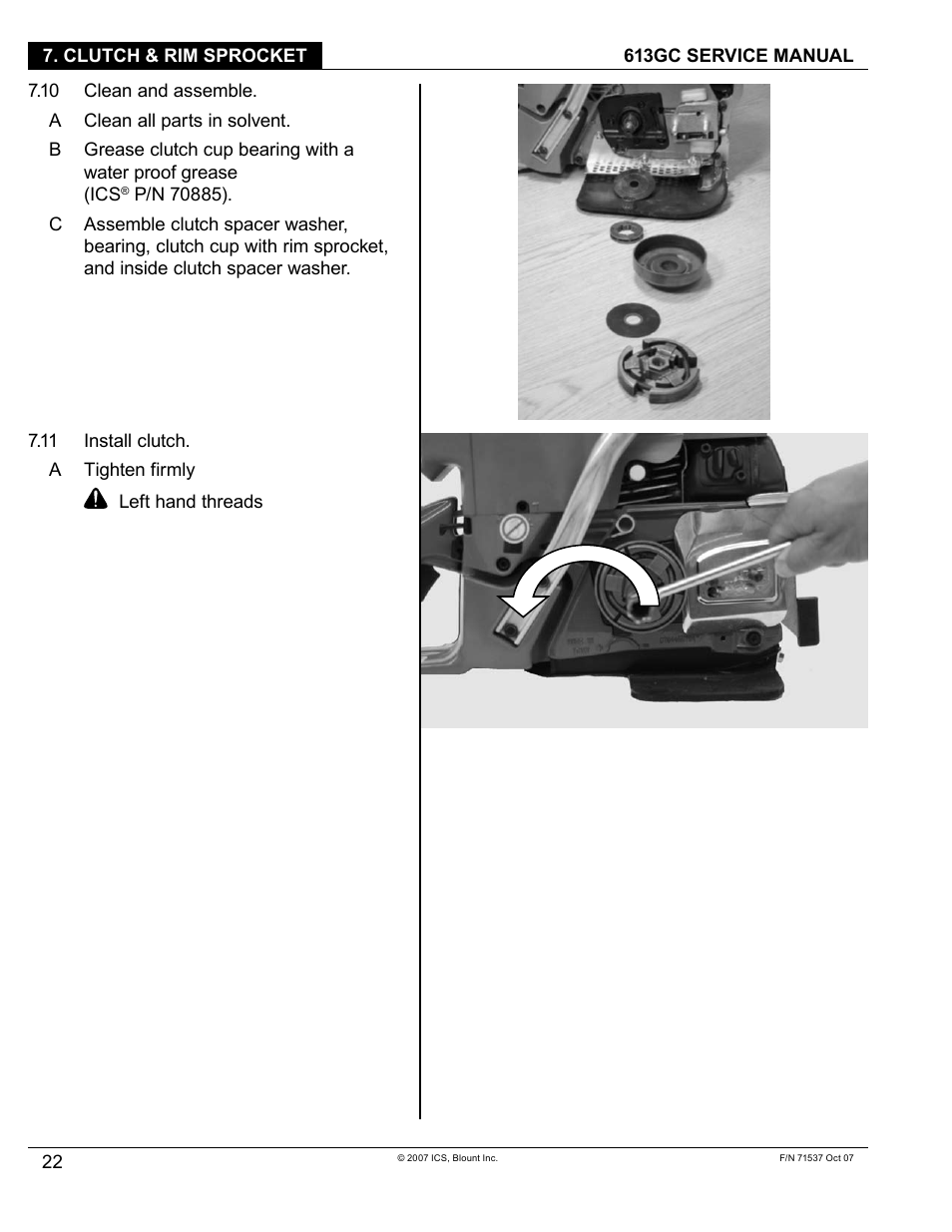 Blount ICS 613GC User Manual | Page 24 / 84