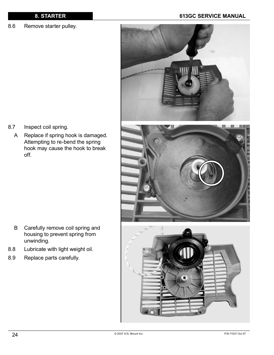 Blount ICS 613GC User Manual | Page 26 / 84