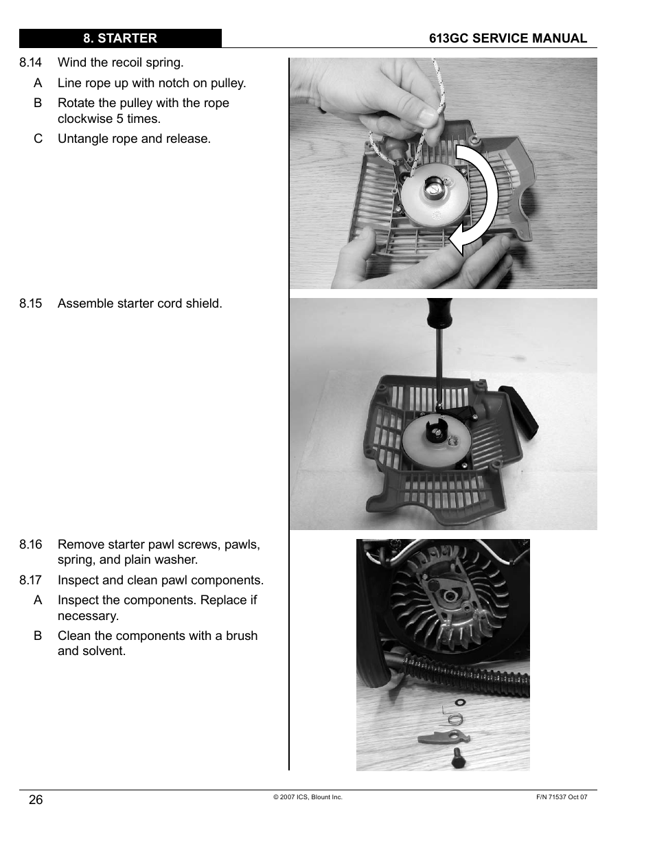 Blount ICS 613GC User Manual | Page 28 / 84