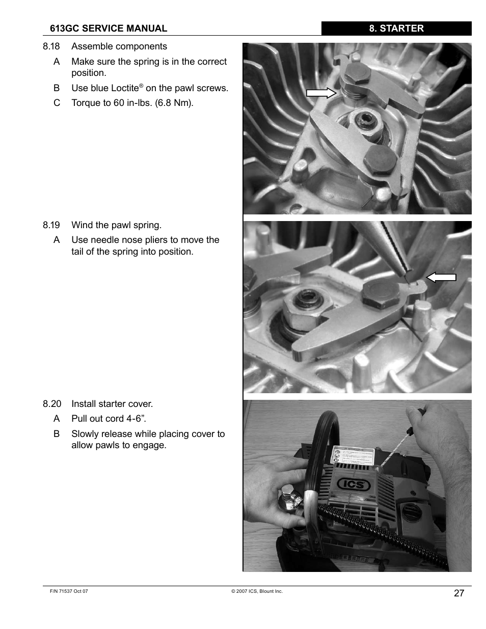 Blount ICS 613GC User Manual | Page 29 / 84