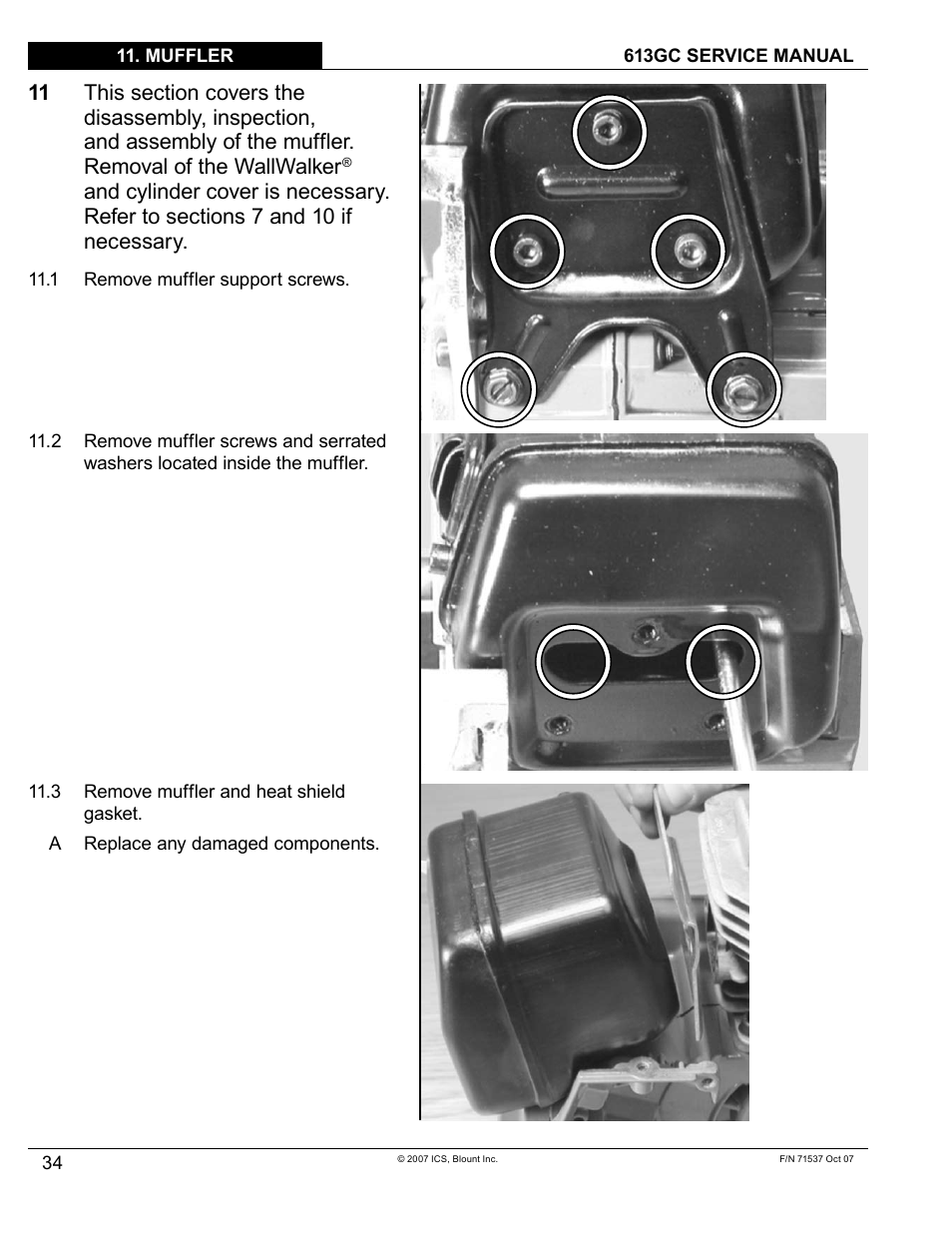 Blount ICS 613GC User Manual | Page 36 / 84