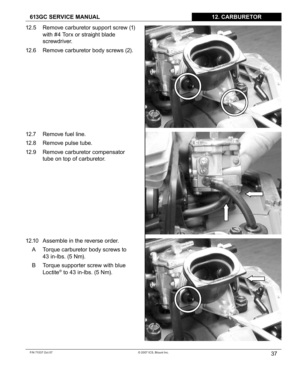 Blount ICS 613GC User Manual | Page 39 / 84