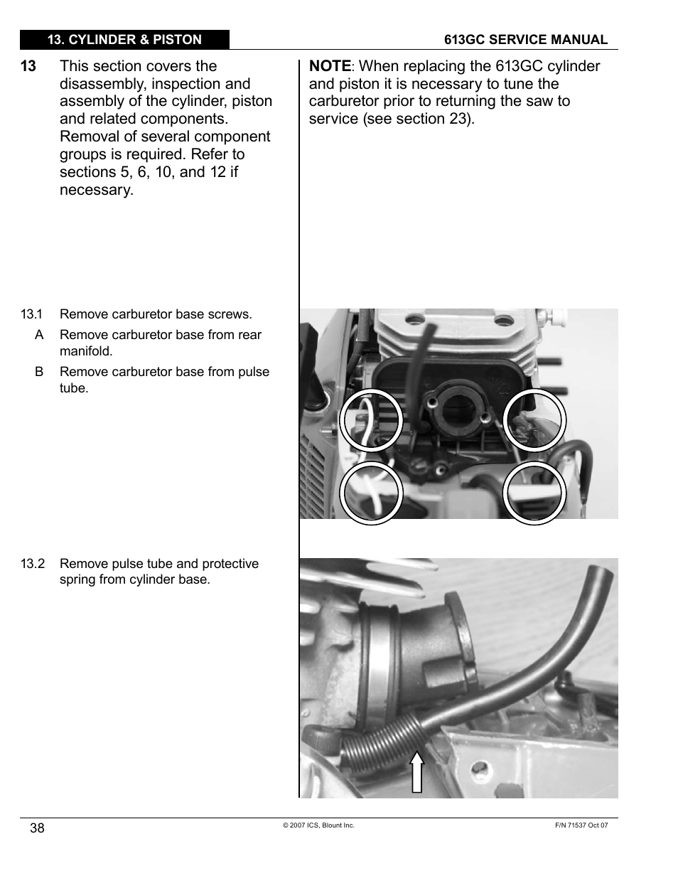 Blount ICS 613GC User Manual | Page 40 / 84