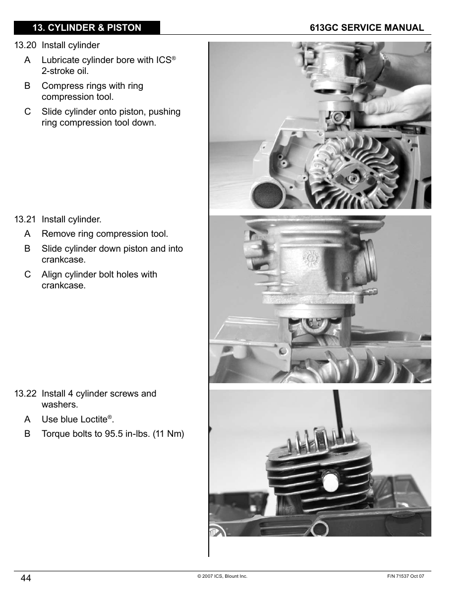 Blount ICS 613GC User Manual | Page 46 / 84