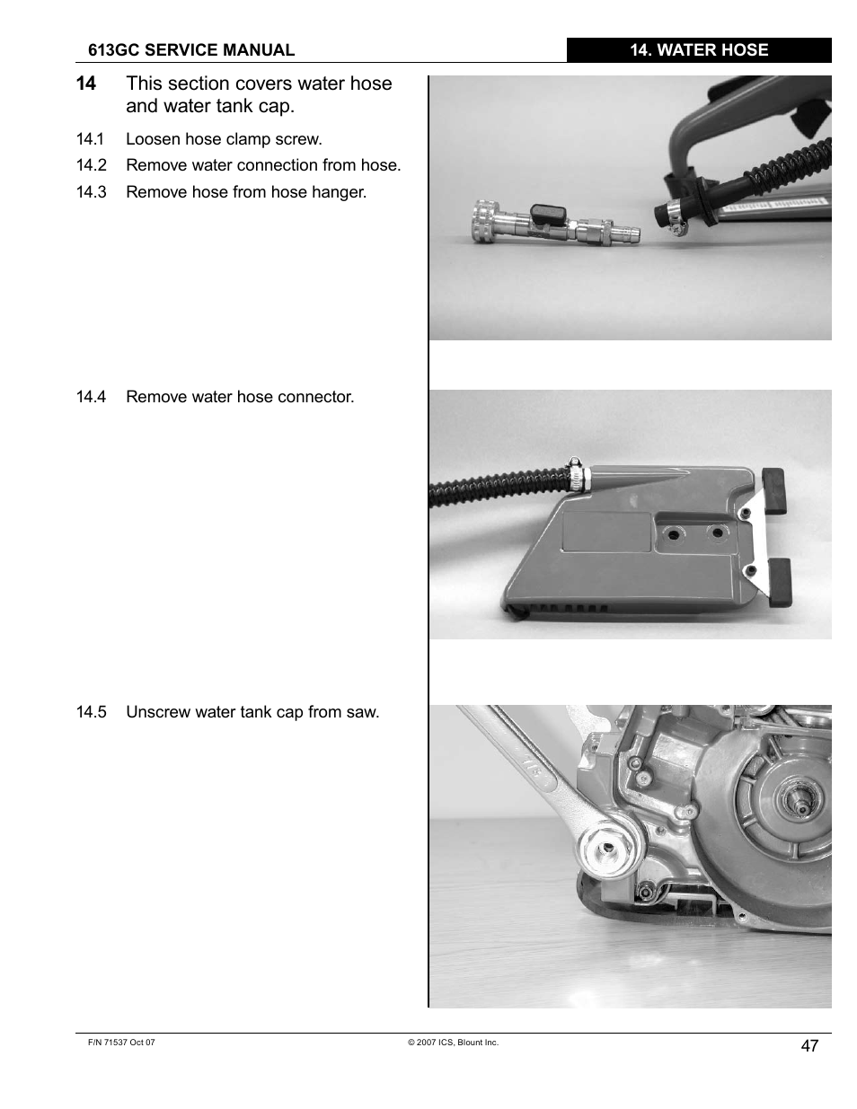 Blount ICS 613GC User Manual | Page 49 / 84