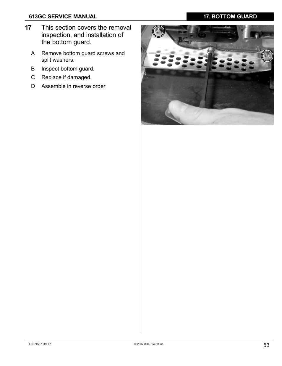 Blount ICS 613GC User Manual | Page 55 / 84