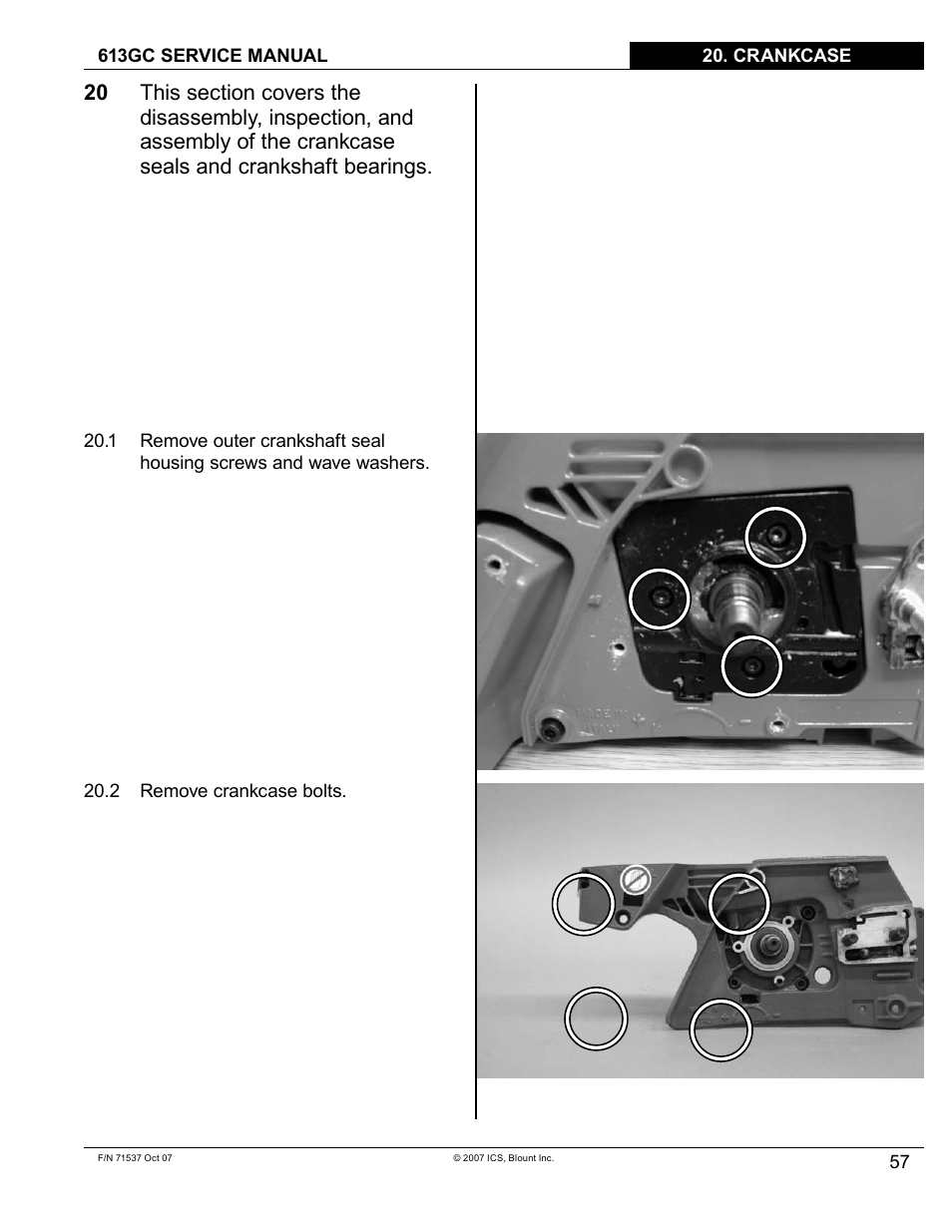 Blount ICS 613GC User Manual | Page 59 / 84