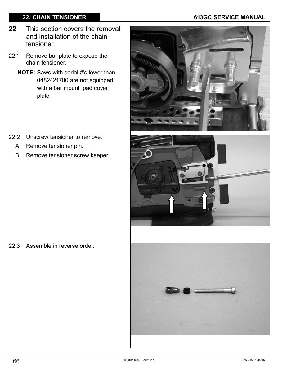 Blount ICS 613GC User Manual | Page 68 / 84