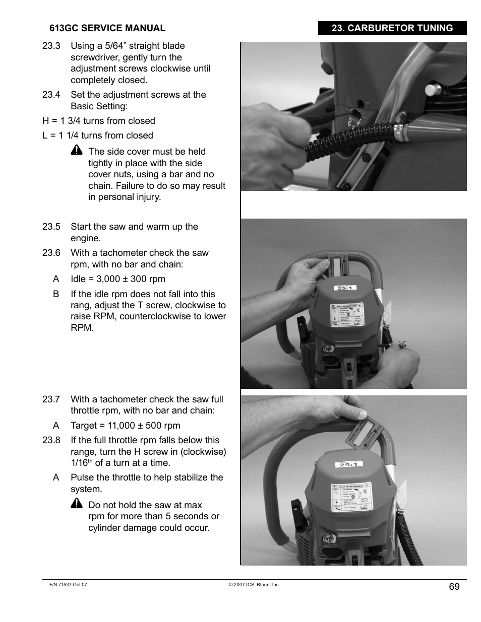 Blount ICS 613GC User Manual | Page 71 / 84