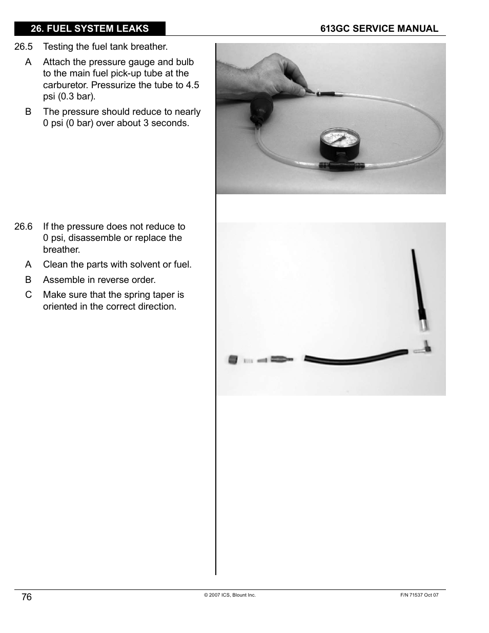 Blount ICS 613GC User Manual | Page 78 / 84