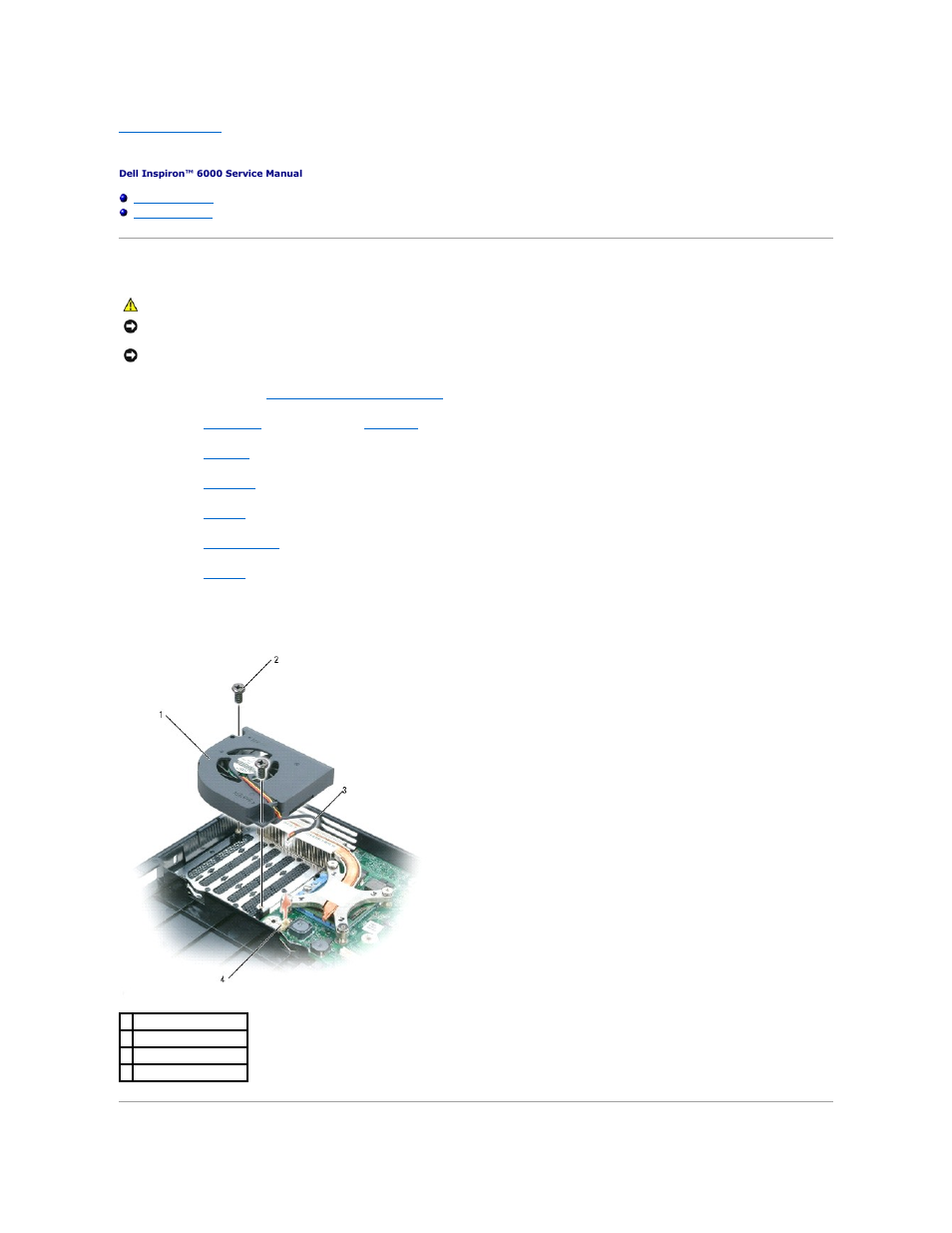 Removing the fan | Dell Inspiron 6000 User Manual | Page 17 / 45