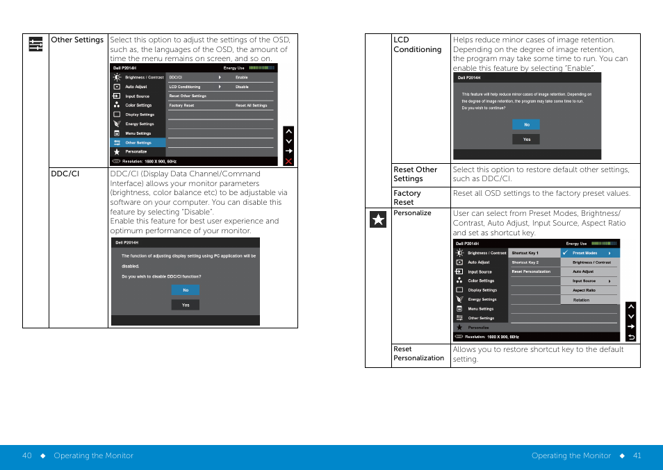 Dell P2014H Monitor User Manual | Page 21 / 38