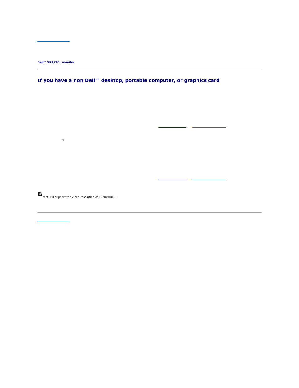 Setting up your monitor | Dell SR2220L Monitor User Manual | Page 13 / 33