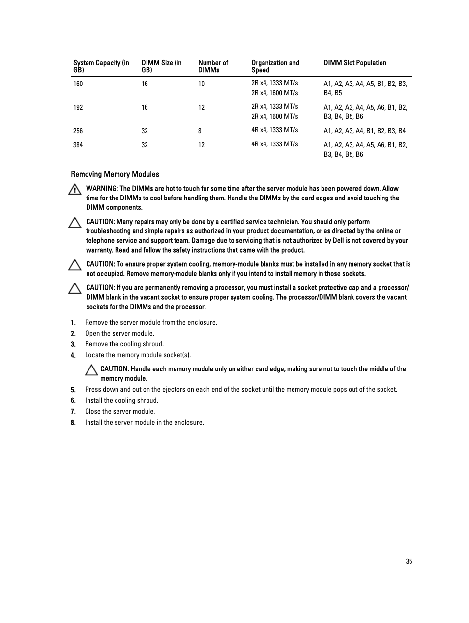 Dell PowerEdge M520 (for PE VRTX) User Manual | Page 35 / 139