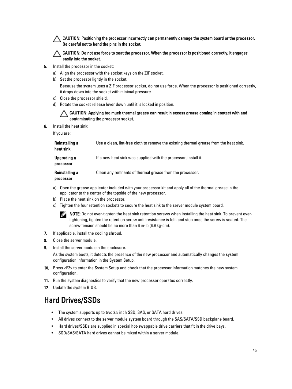 Hard drives/ssds | Dell PowerEdge M520 (for PE VRTX) User Manual | Page 45 / 139