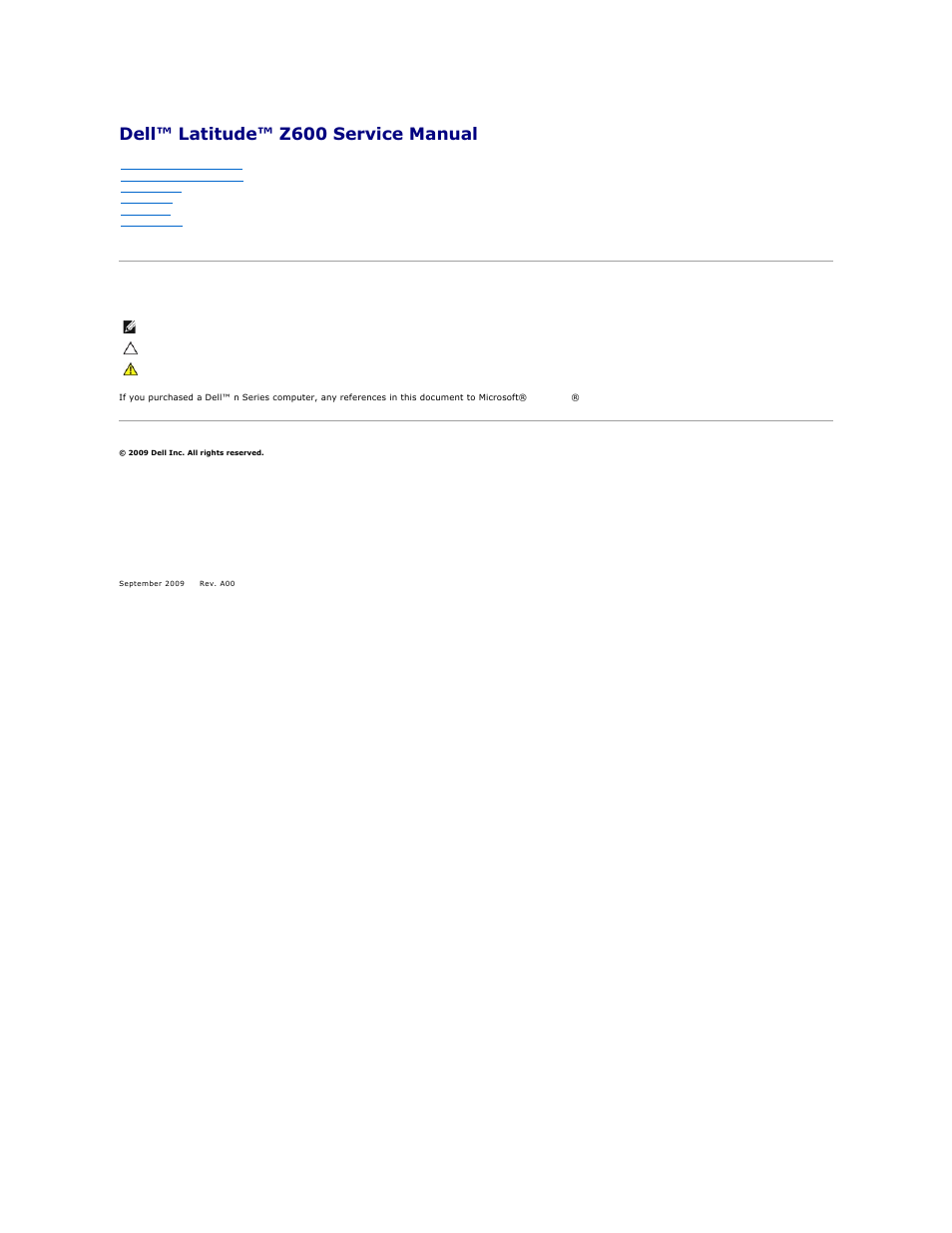 Dell Latitude Z (Late 2009) User Manual | 37 pages