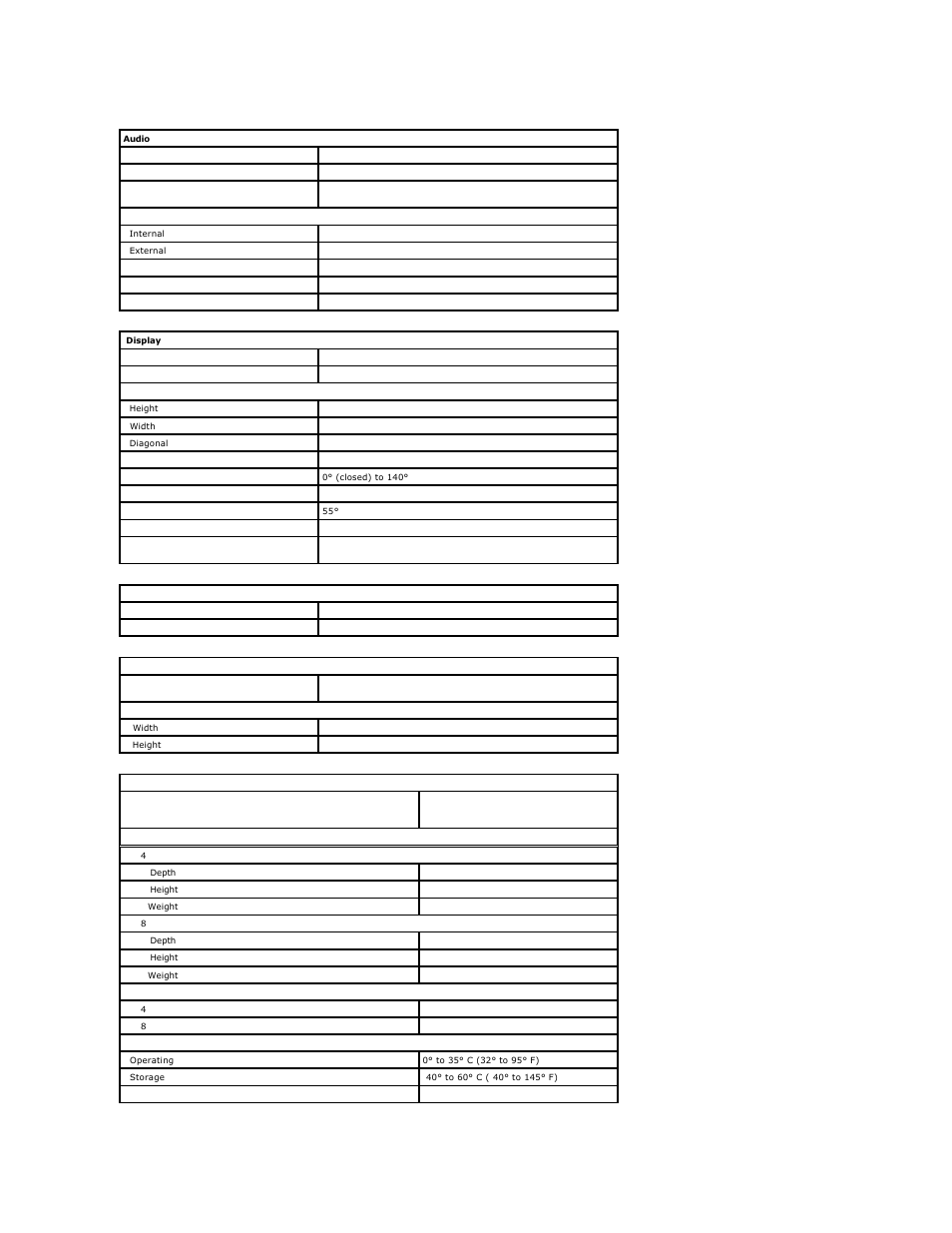 Audio, Keyboard, Battery | Display, Touch pad | Dell Latitude Z (Late 2009) User Manual | Page 11 / 37