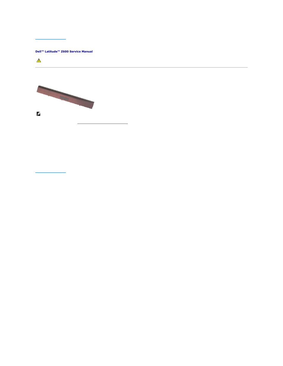 Battery, Removing the battery, Replacing the battery | Dell Latitude Z (Late 2009) User Manual | Page 13 / 37